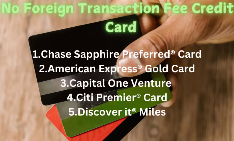 No Foreign Transaction Fee Credits card